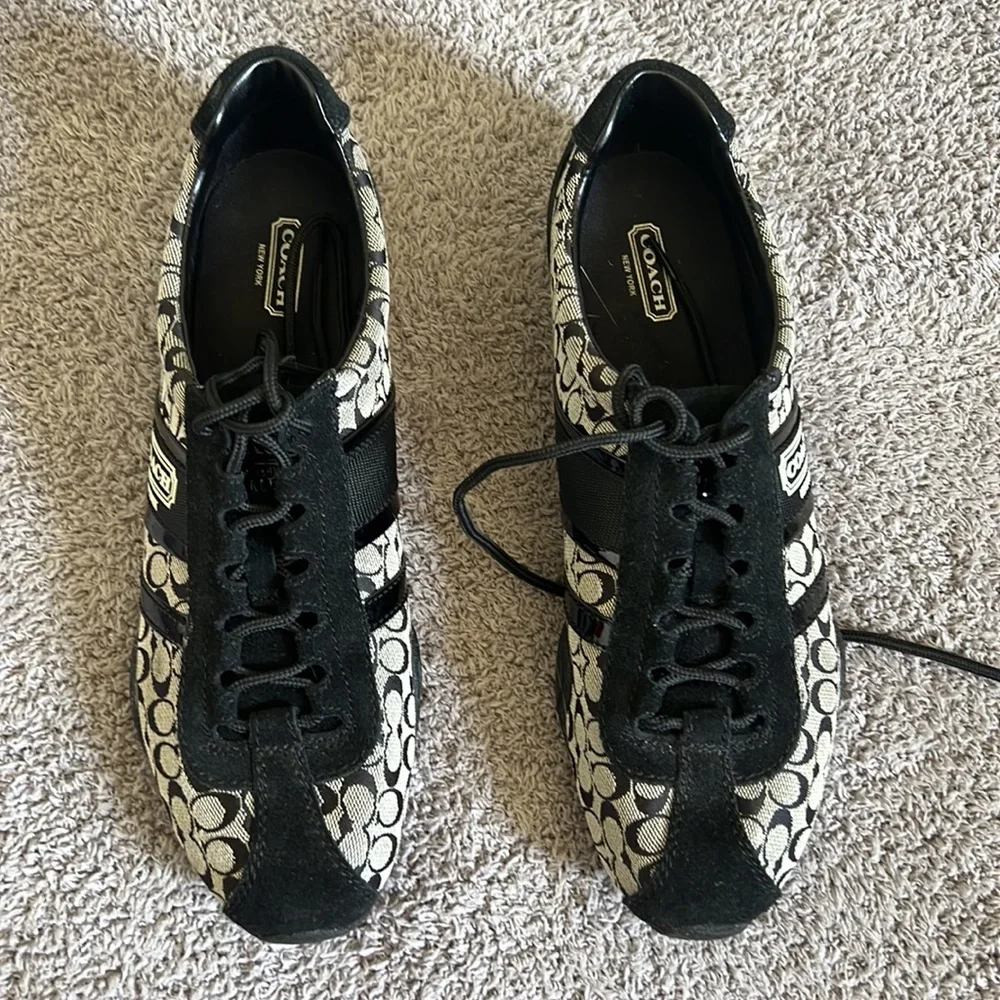 Coach Remonna Signature Jacquard Suede Sneakers - Picture 4 of 7